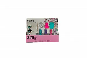 Набор для маникюра Create It! с лаком для ногтей штампами и глиттером декоративный - Фото 1