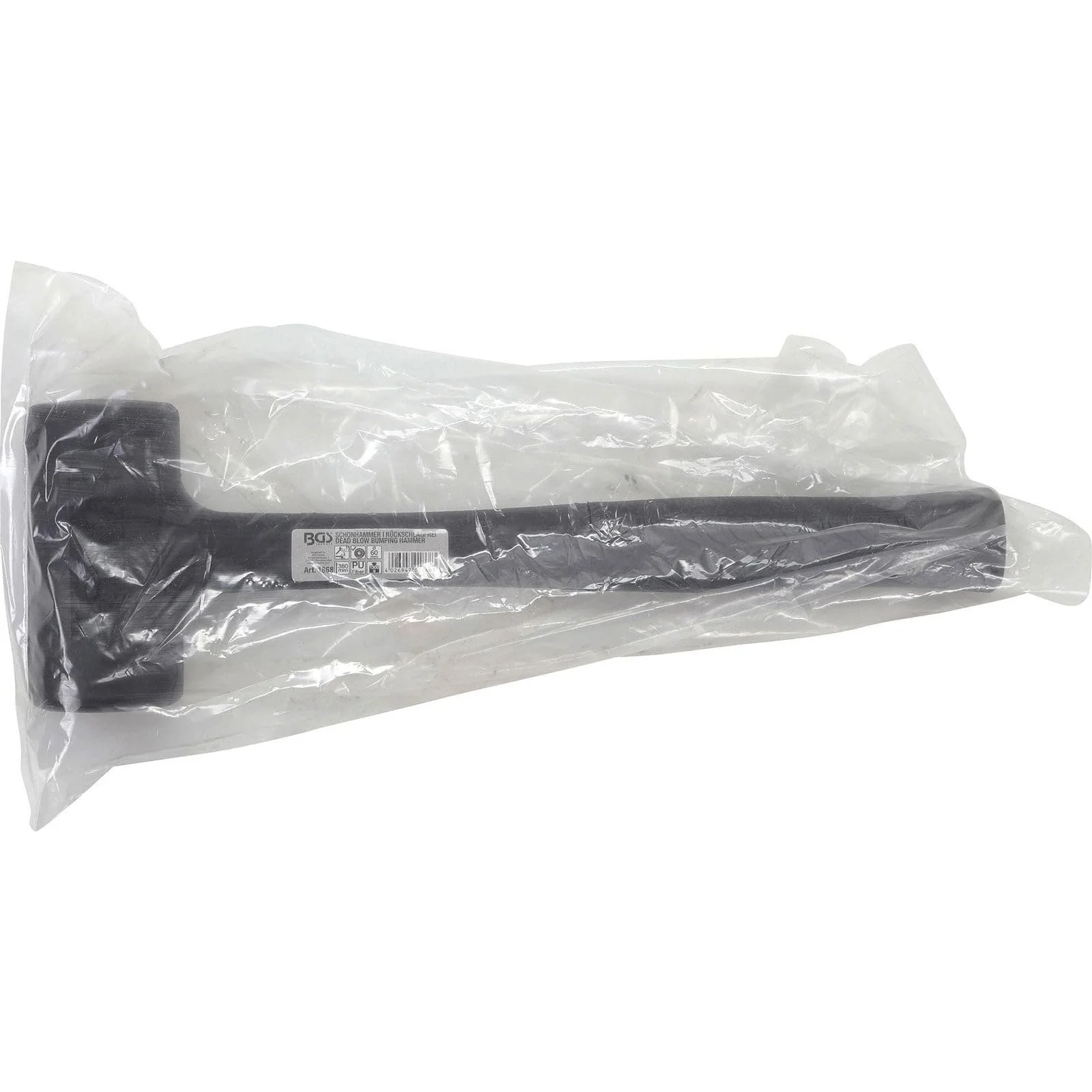 Безінерційний молоток BGS 1868 Blow Back Proof Soft Head 60 мм Чорний/Білий, фото №5