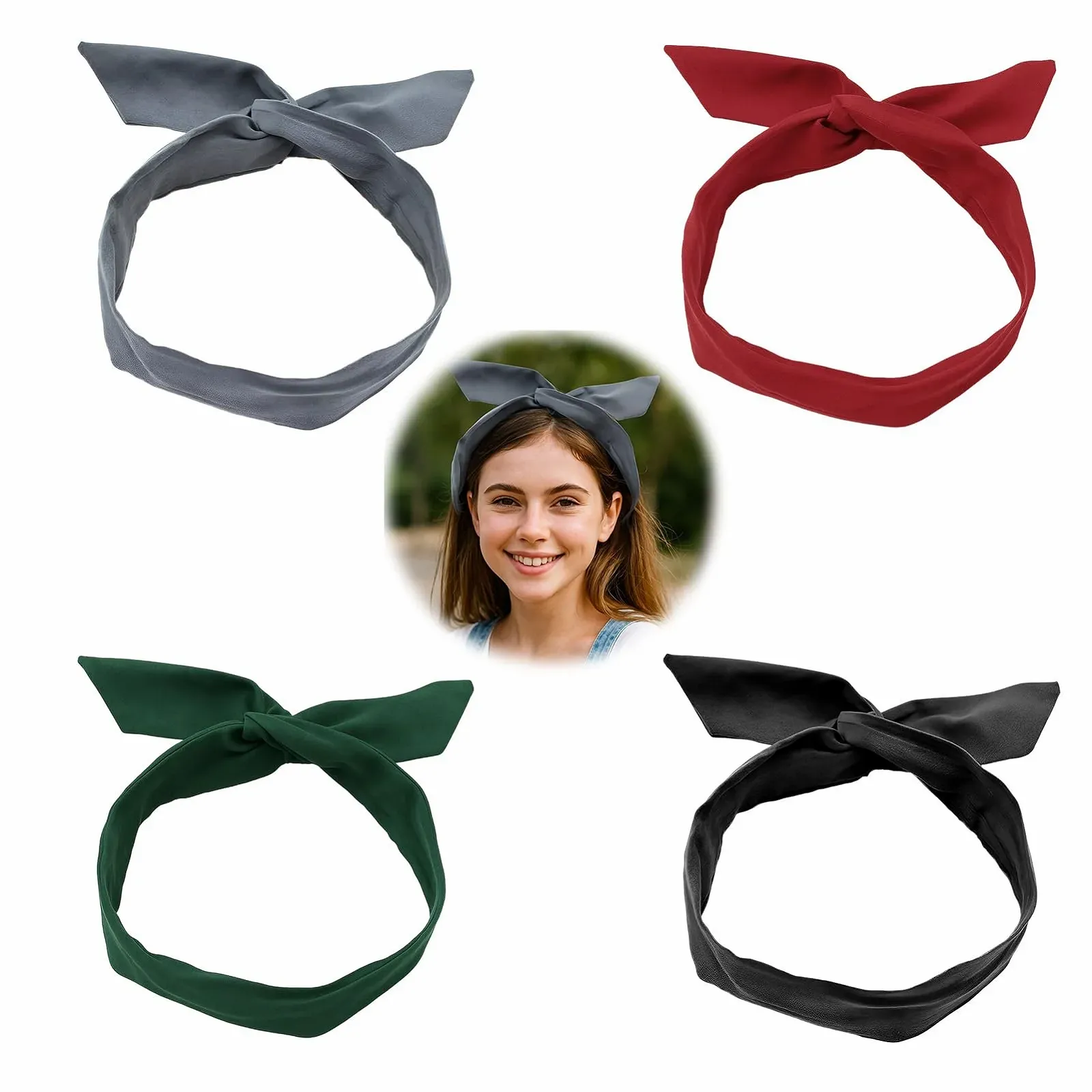 Набір пов'язок для волосся з бантом Alice 4 шт, фото №7