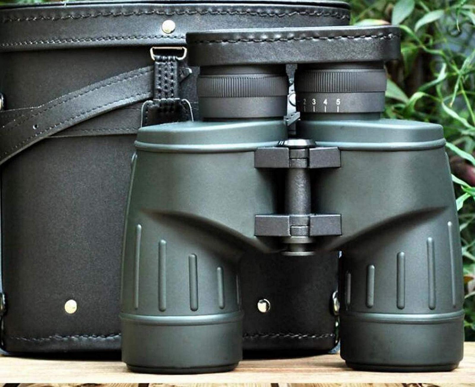 Бінокль wasserdichtes Fernglas 10×50 нічне бачення великий діаметр з телескопом зі шкіряним чохлом з легованого металу, фото №1