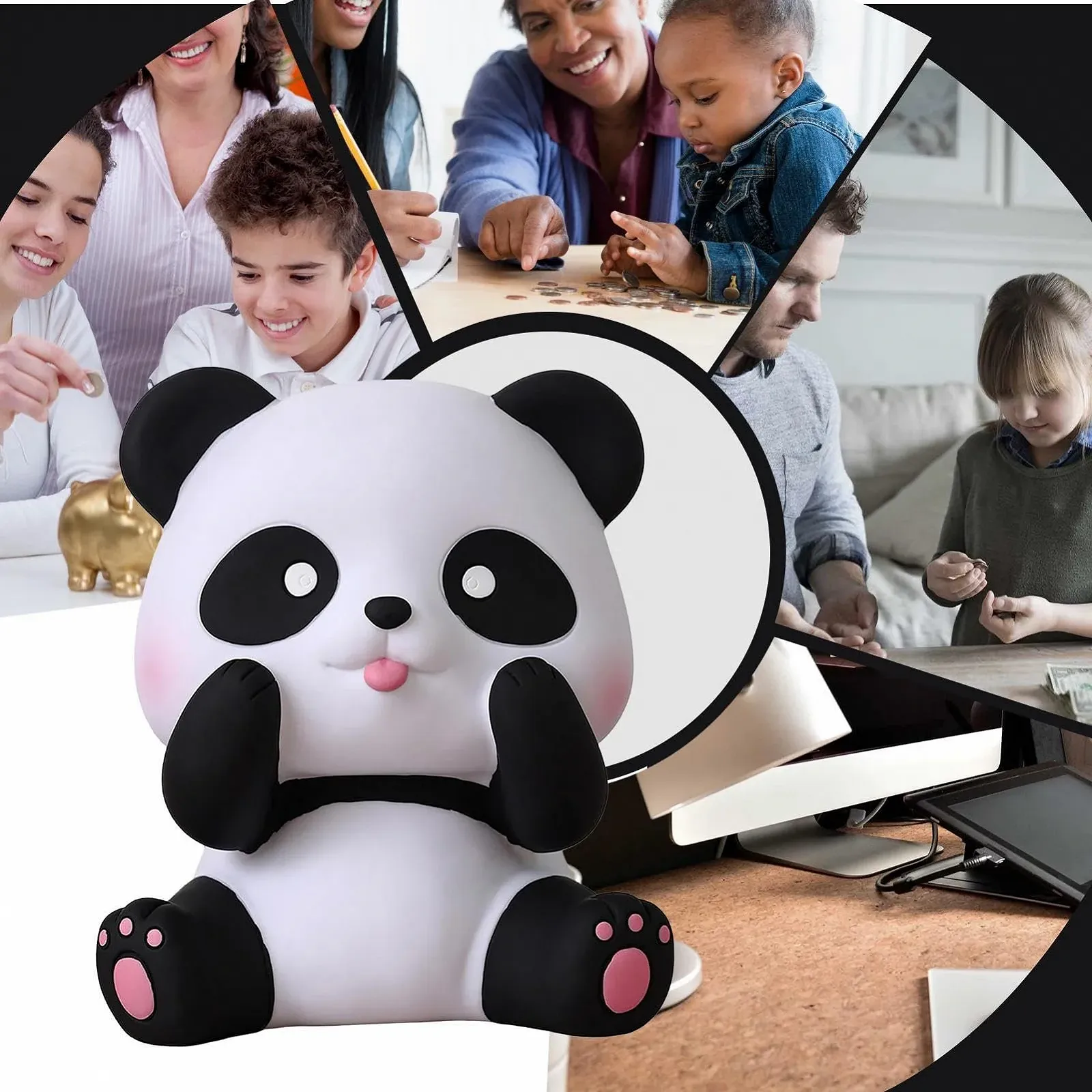 Скарбничка Panda-Thema панда настільна для дітей та дорослих, фото №4