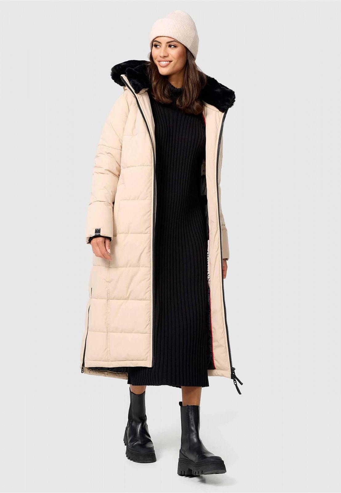 Жіноче зимове пальто Navahoo B990 з капюшоном і знімним хутром, фото №4