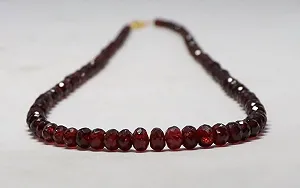 Намистини Гранат Мозамбікський Родель Огранований 5.5-7 мм, нитка 46 см, для виготовлення ювелірних прикрас - Фото 1