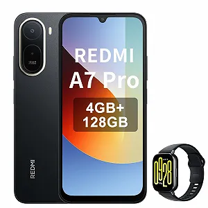 Смартфон XIAOMI Redmi A7 Pro 4+128GB 6.9" 120Hz HyperOS 3 6000 мАч Dual SIM (Черный) со смарт-часами - Фото 1