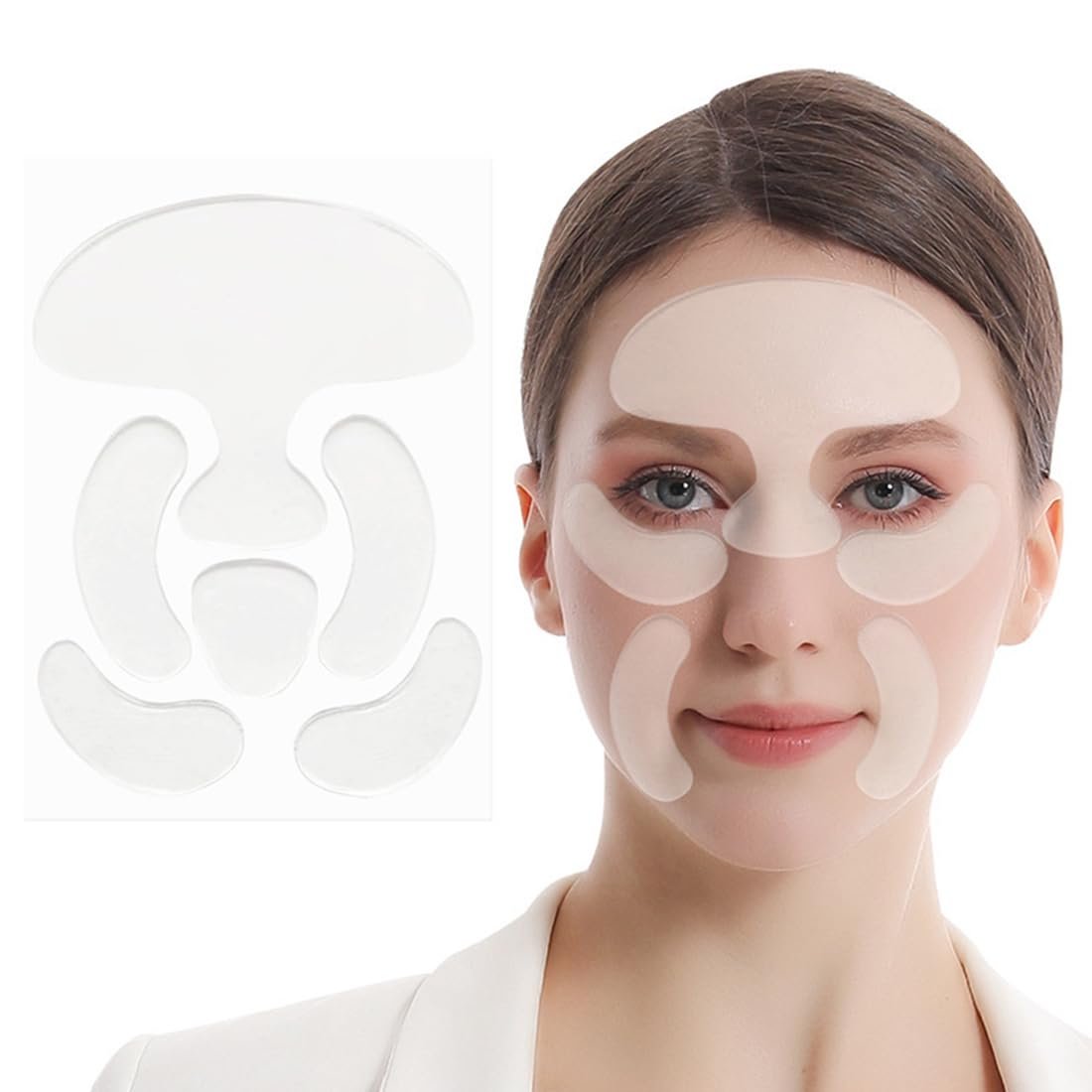 Патчі для обличчя SexxLady Набір з 6 для розгладження шкіри обличчя для очей, рота та чола, фото №1