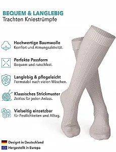 Традиционные гольфы OCERA 2 пары для мужчин и женщин, носки для Октоберфеста в разных цветах в стиле кантри synthetic.ua - Фото 1