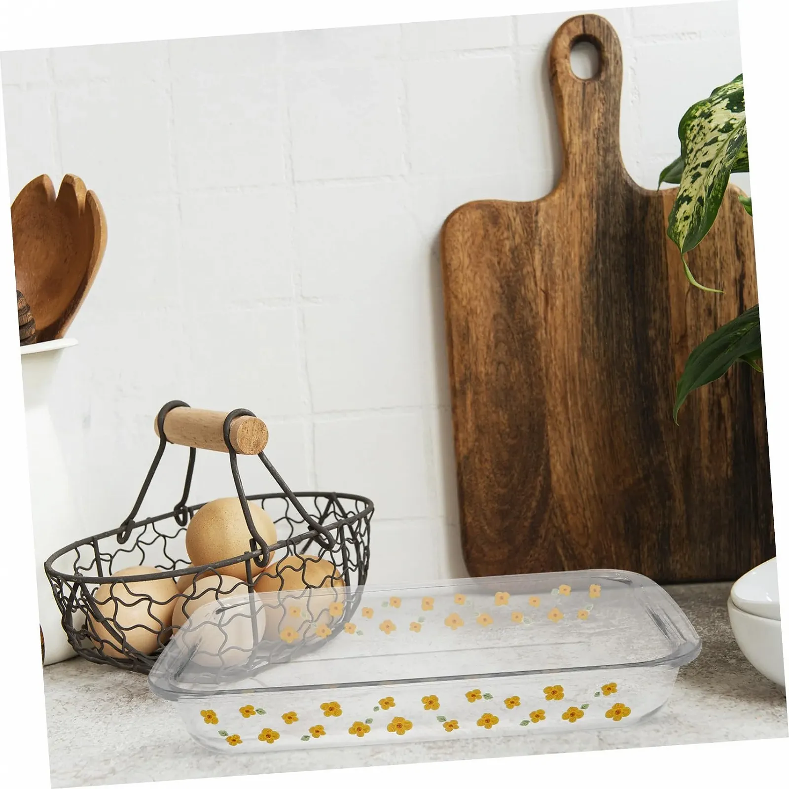 Форма для запікання Sosoport прямокутна скляна термостійка для духовки та мікрохвильової печі прозора без BPA, фото №5