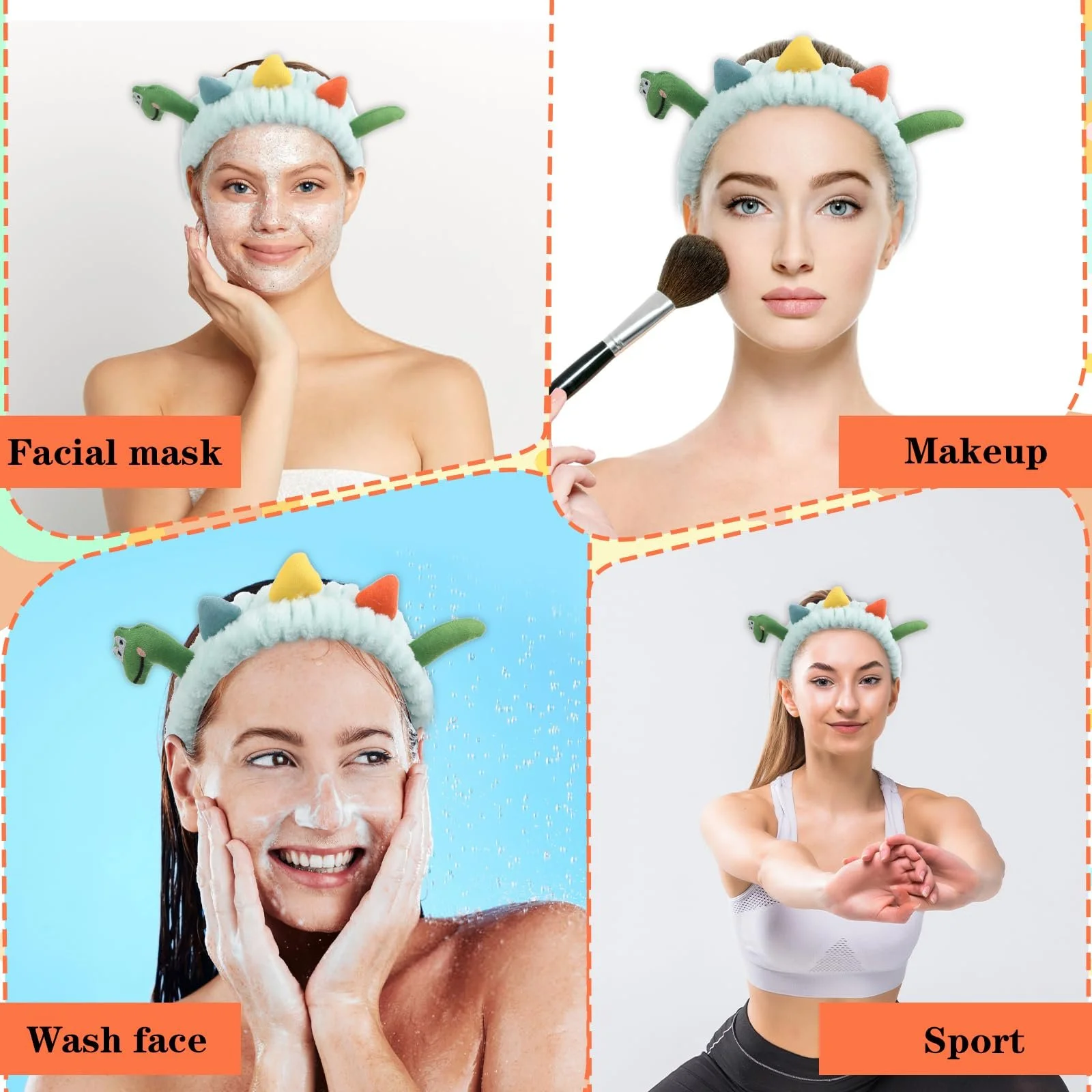 Пов'язка на голову Динозавр для вмивання, фото №6