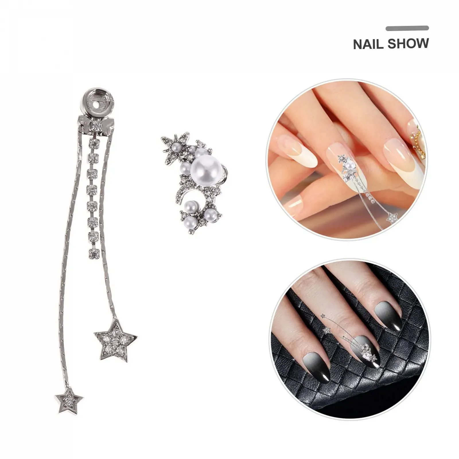 Украшение для ногтей FRCOLOR Заклепки Рождественские украшения Заклепки Самодельные украшения для маникюра Медь Инкрустированный циркон, фото №9