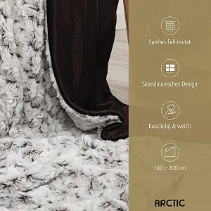 Одеяло Arctic искусственный мех, 140 x 200 см, белый synthetic.ua - Фото 1