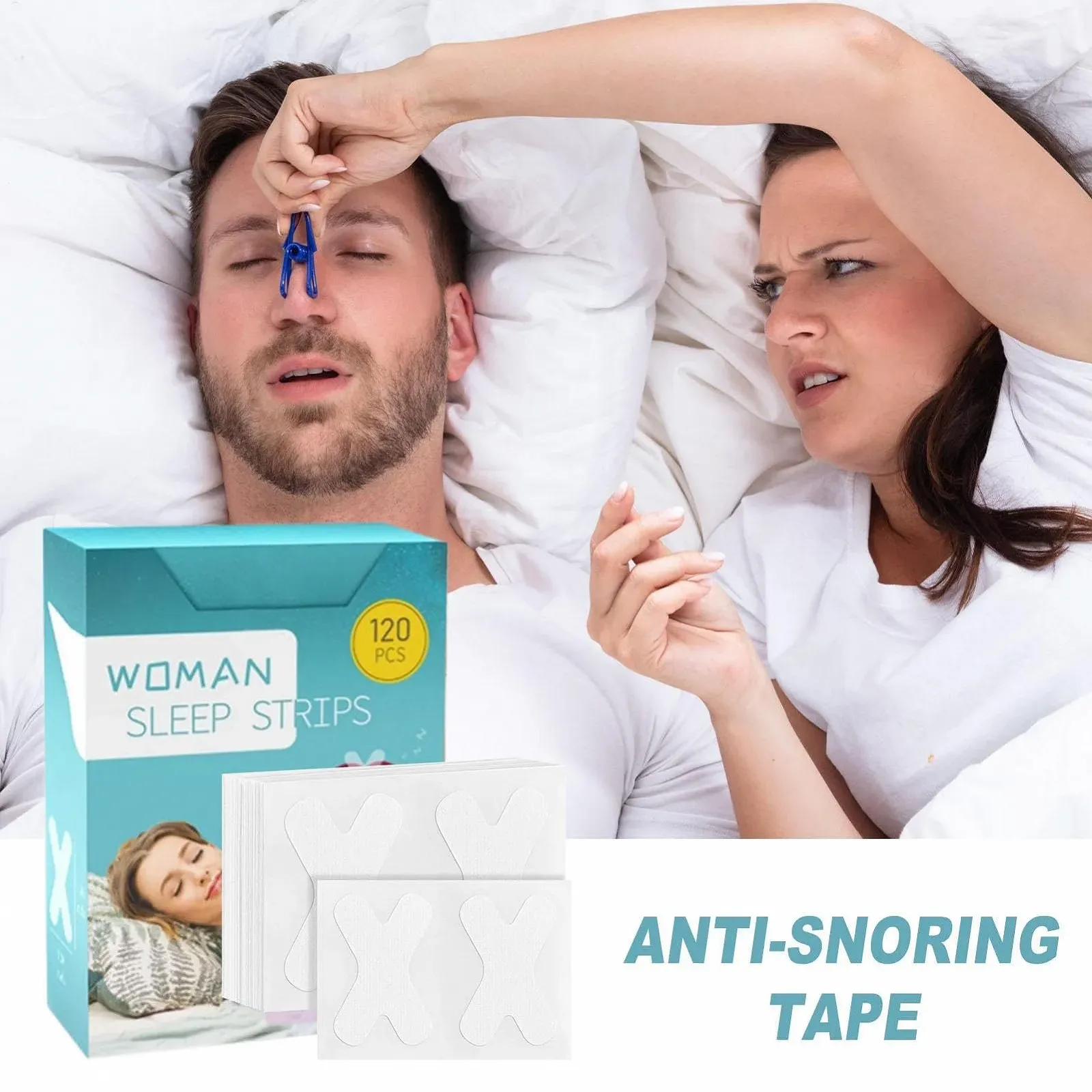 Смужки для сну Breath Easy Анти-храп ротова стрічка | 120, фото №4