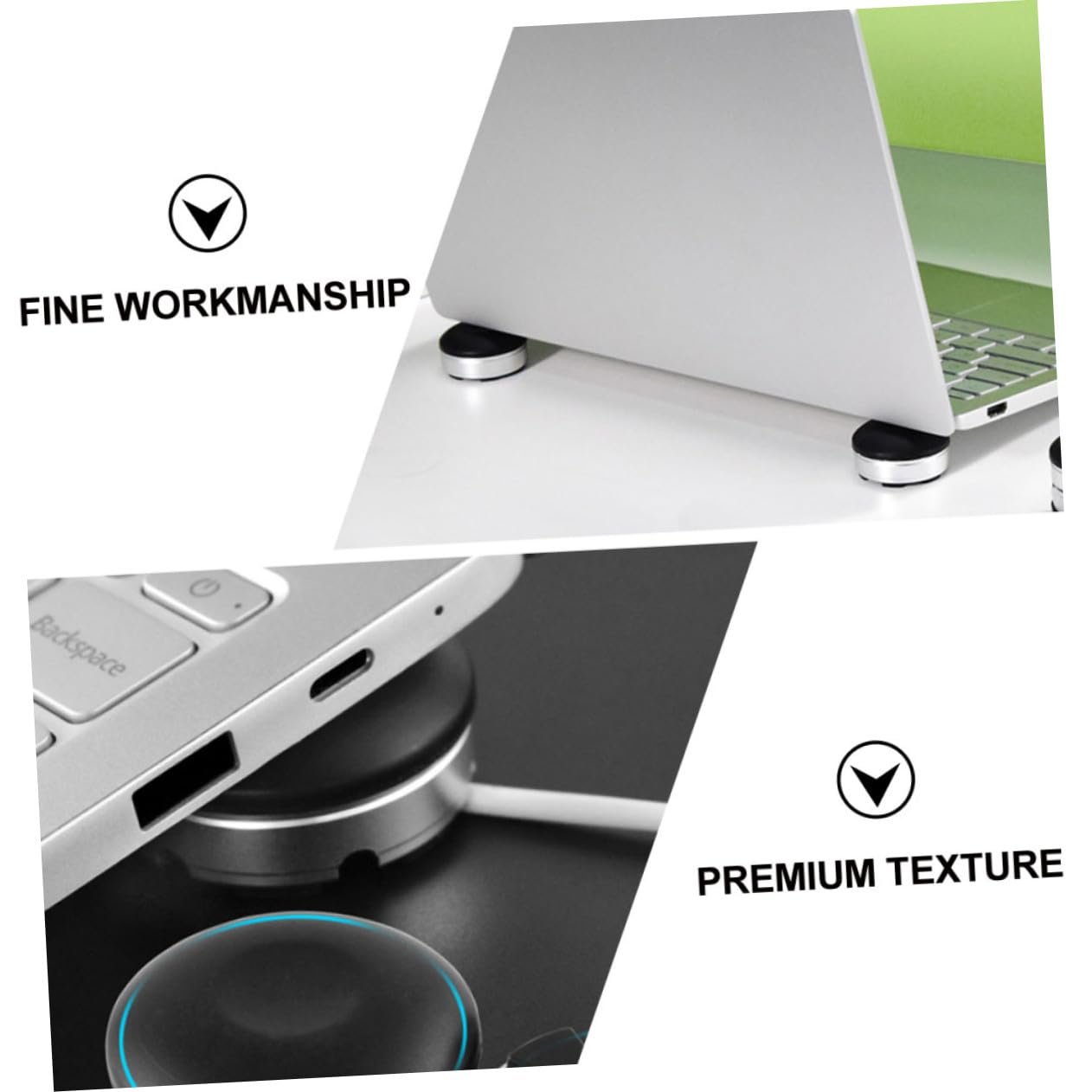 Підставка для ноутбука Gatuida 2 шт. для стабільної підтримки, ергономічний нахил для комфортного набору тексту, компактна і легка, фото №3