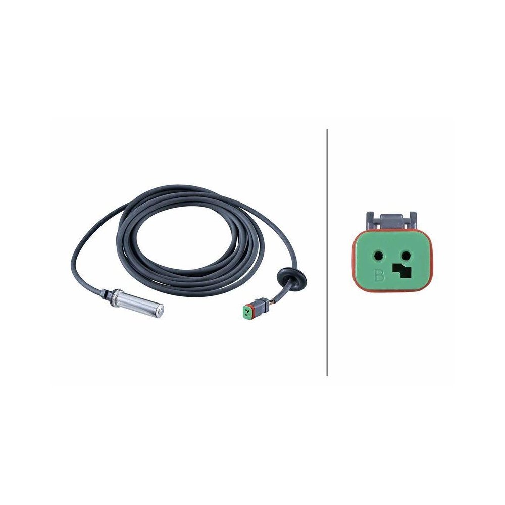 Датчик частоты вращения колеса HELLA 6PU 230 052-541 для RENAULT VOLVO, передний мост слева, фото №1 Датчик частоты вращения колеса HELLA 6PU 230 052-541 для RENAULT VOLVO, передний мост слева, фото №1