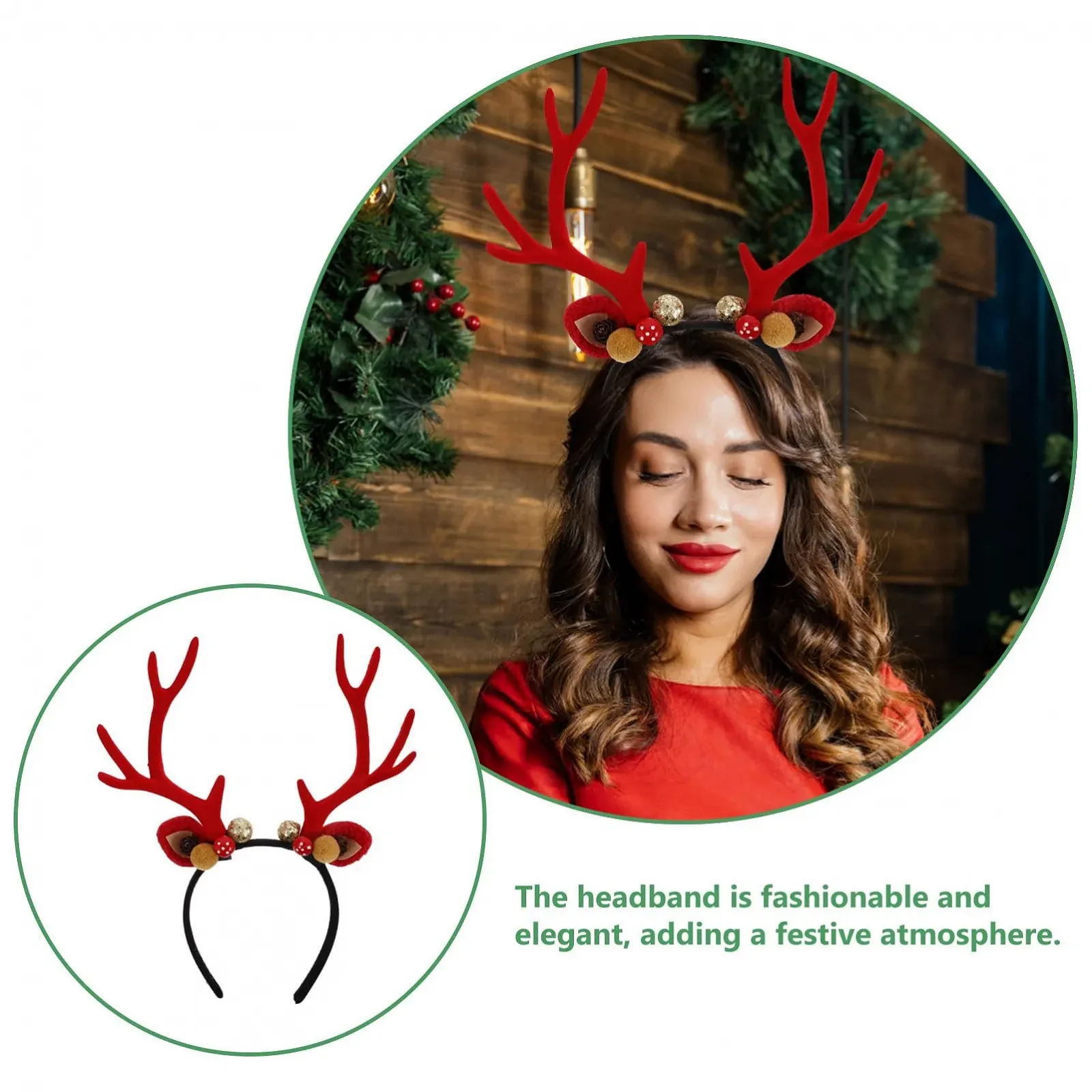 Обруч Рождественские Оленьи Рога, фото №8 Обруч Рождественские Оленьи Рога, фото №8