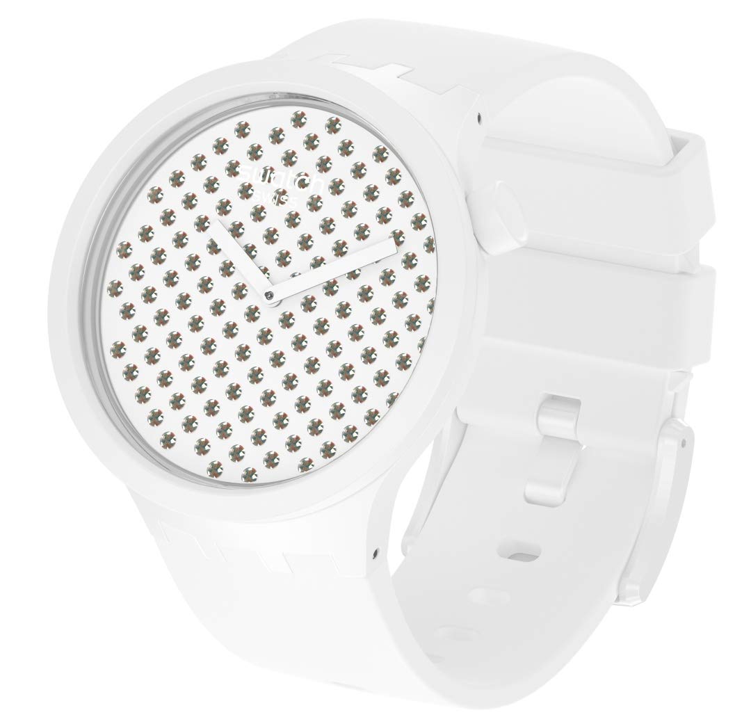 Годинник Swatch Light Boreal SO27Z106 Унісекс Біла/ розкішний сад Кварцовий механізм, фото №3
