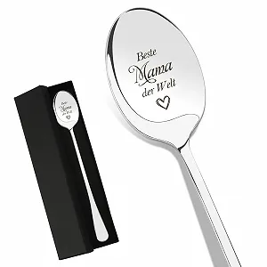 Ложка для кофе С надписью Mama Нержавеющая сталь - Фото 1