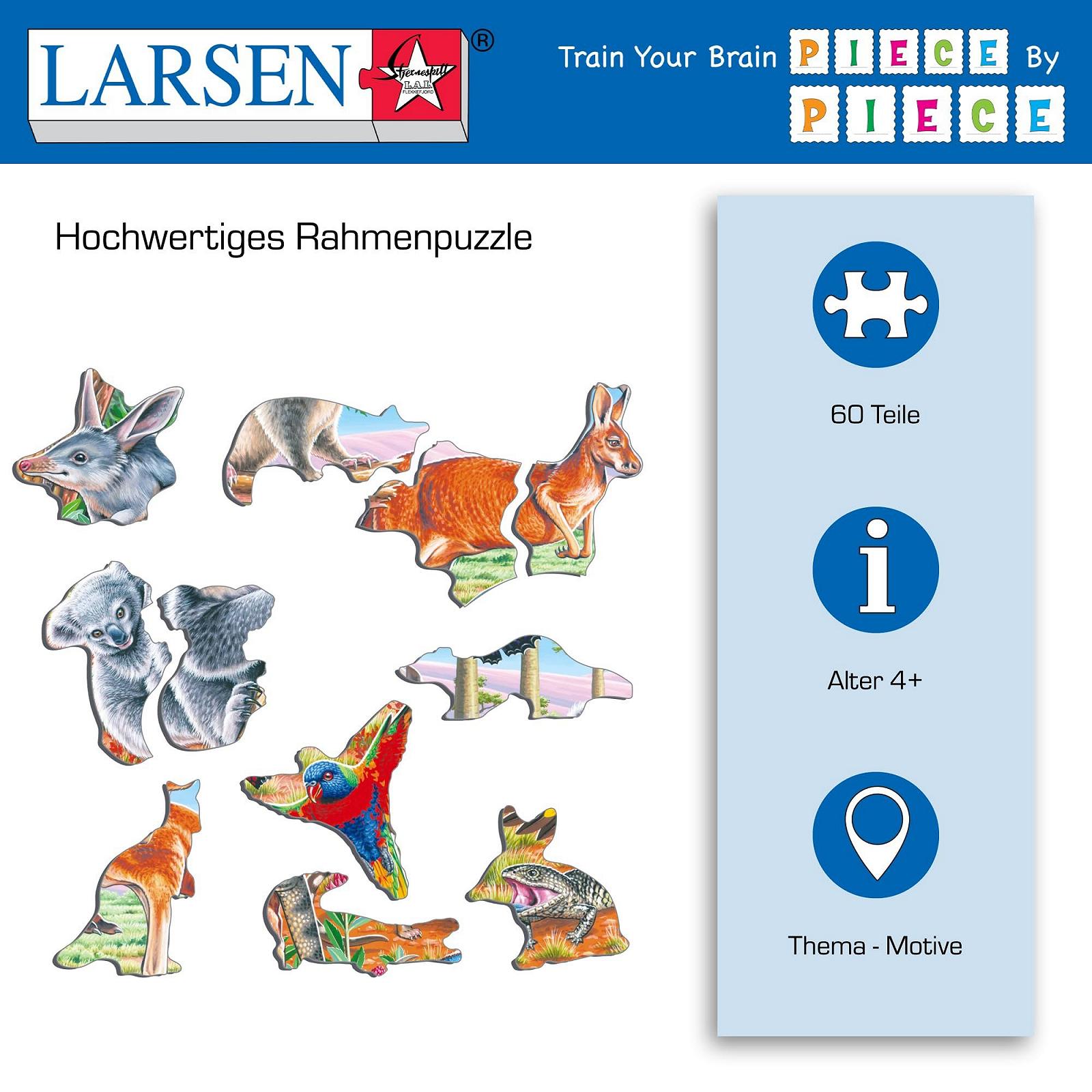 Пазл-рамка Larsen FH45 The Unique Fauna of Australia 60 елементів від 4 років, фото №3