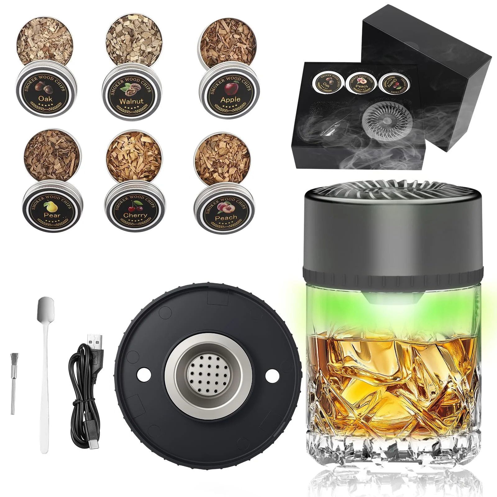 Электрический набор для копчения виски LIFEJXWEN, фото №1