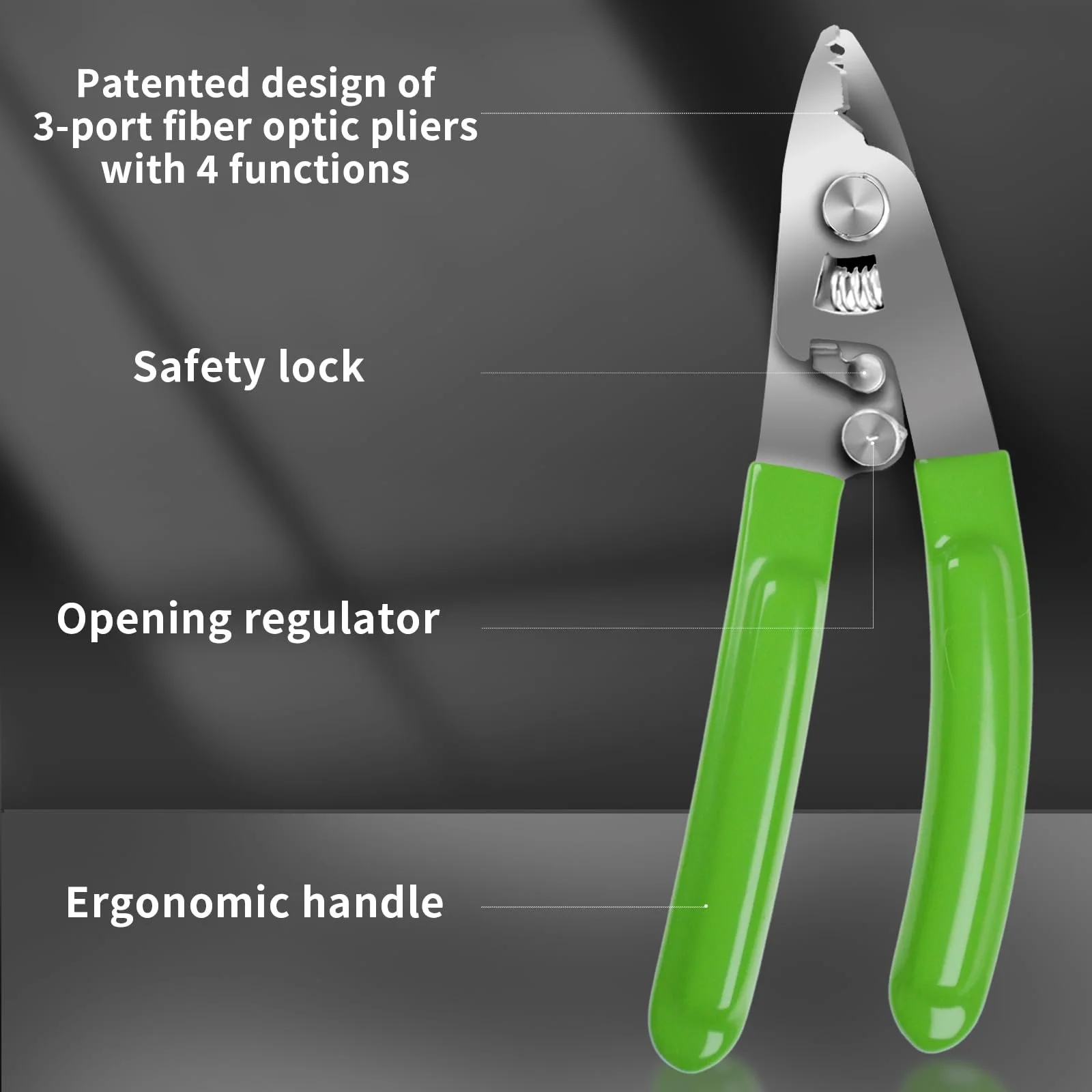 Набір 4-в-1 Elfcam: Плоскогубці та ножиці для кевлару для оптоволокна FTTH, фото №4
