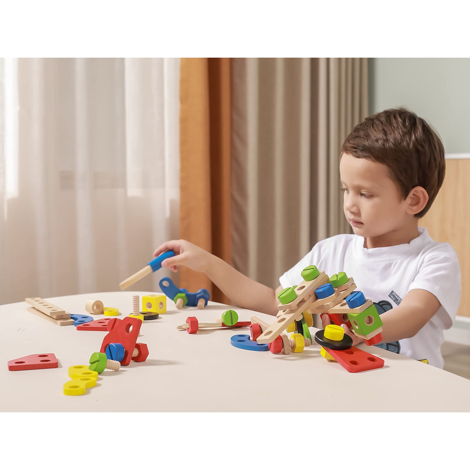 Набір Viga Model Construction 68 предметів Дерев'яний, фото №7