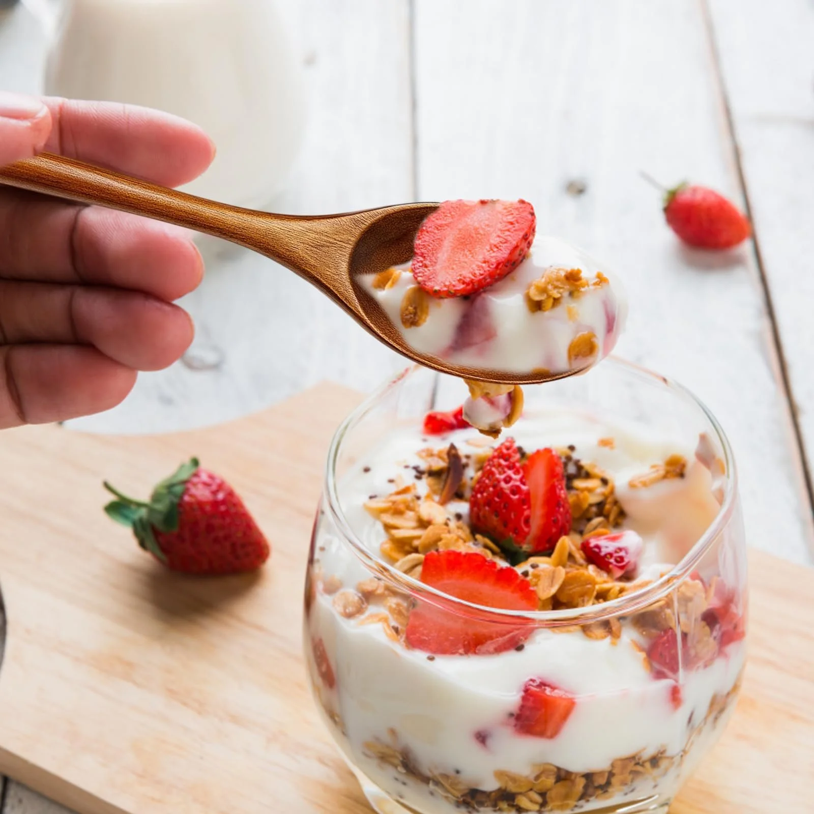 Ложка деревянная 23 см, фото №4