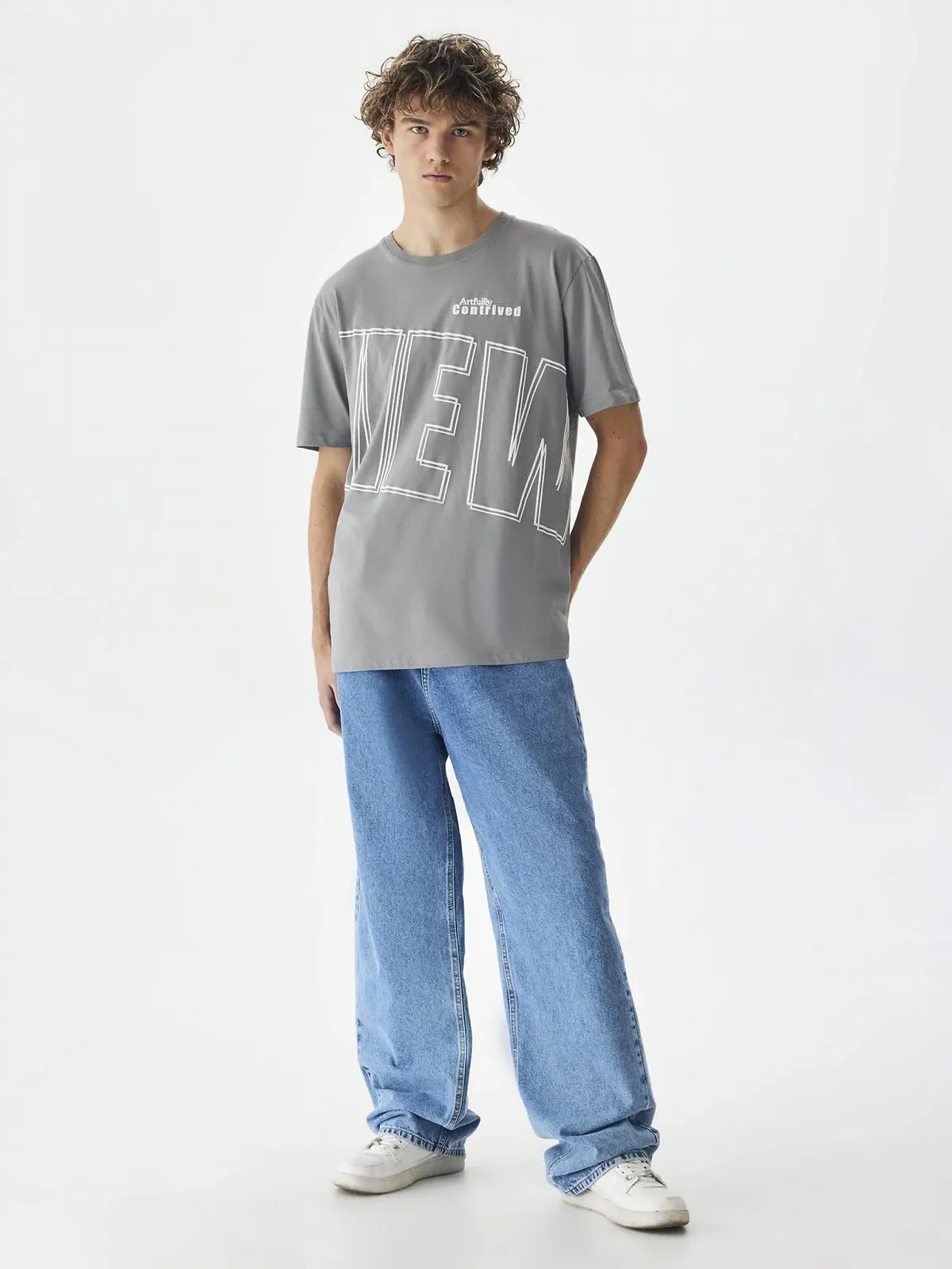 Футболка LTB Jeans Rofada Modern Fit - Regular Cotton Crew Neck - Сірий Розмір XL, фото №2