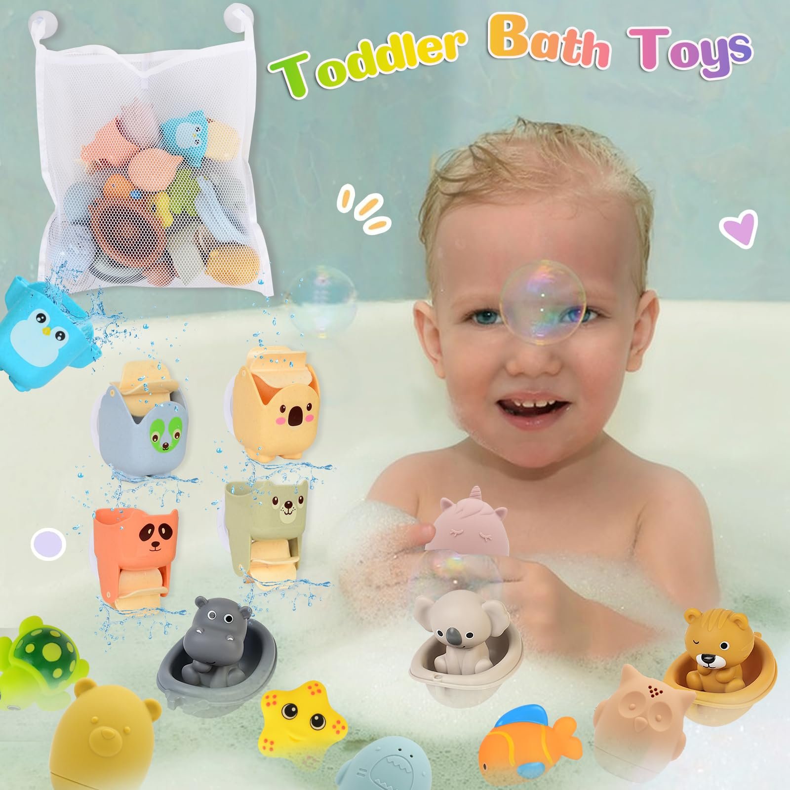 Набір іграшок для ванни, Силіконова, фото №8