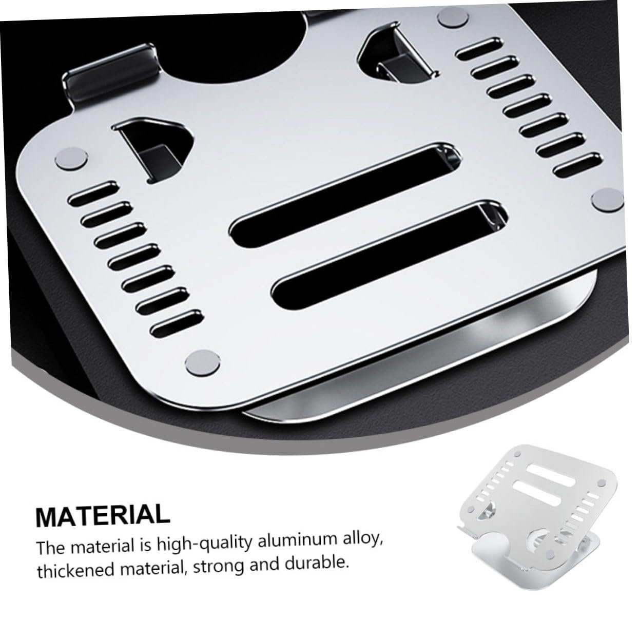 Підставка для ноутбука NUOBESTY Регульована Портативна Складана Алюмінієва, фото №4