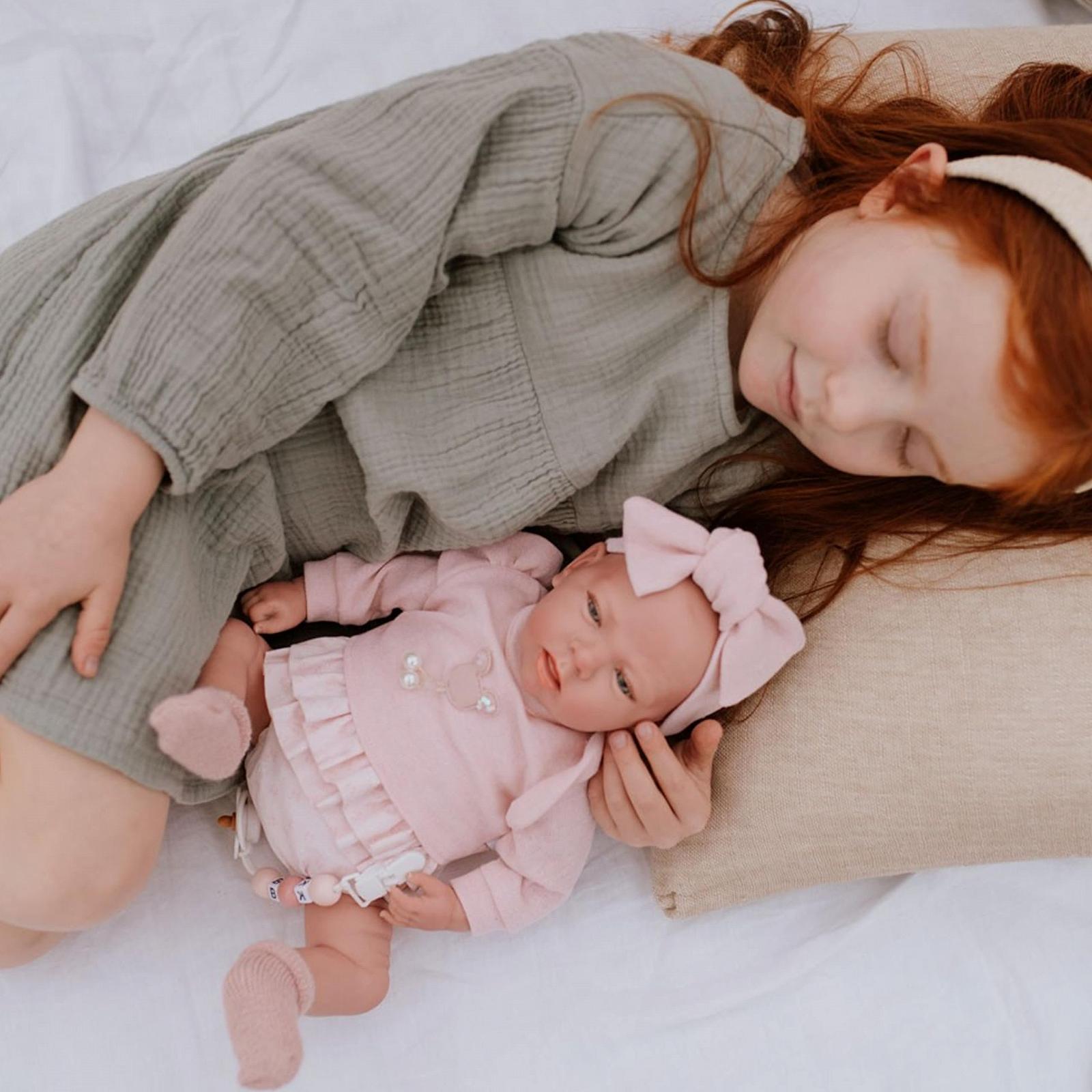 Кукла ARIAS Reborn Alba 40 см с белой подушкой розовый, фото №8