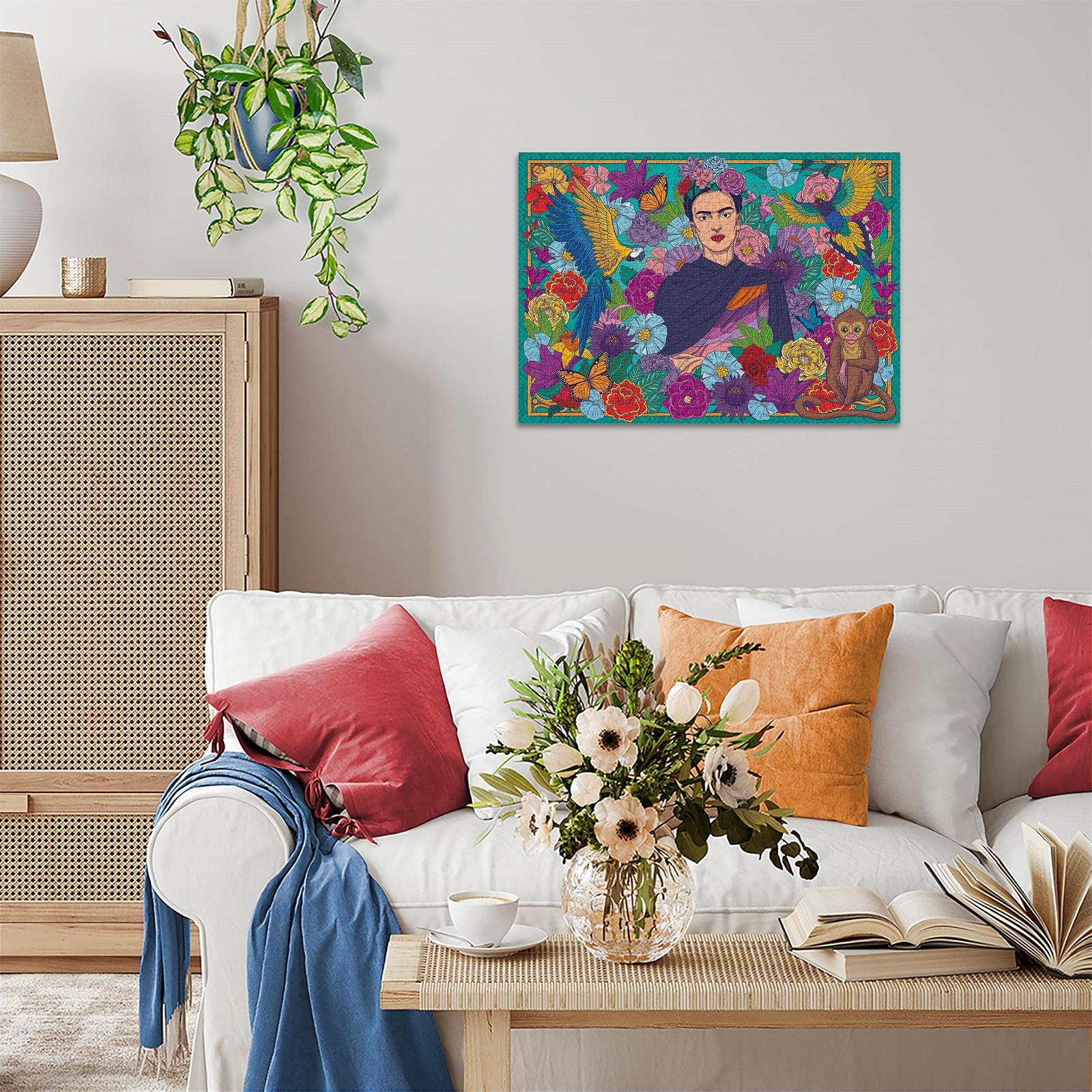 Пазл Ravensburger Frida Kahlo's Paradise: Parrot, Monkey and Blooms 12001475 1000 элементов, фото №6