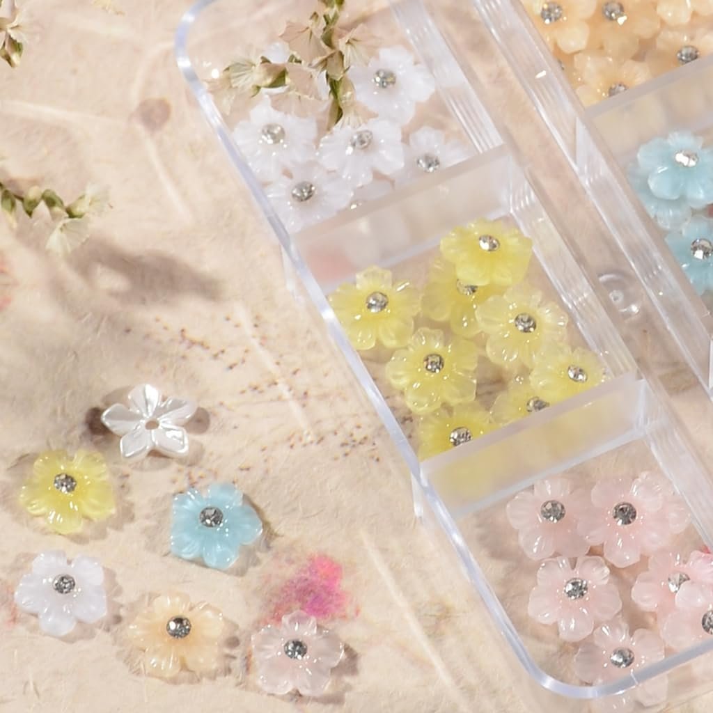 3D Квітка Шарм для нігтів Стрази Аксесуари, фото №4