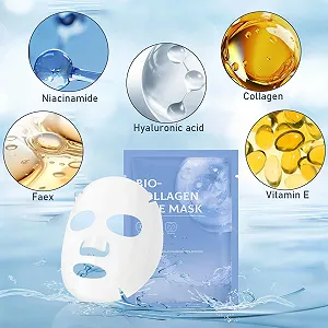 Маска для обличчя Паковання з 4 Organic Collagen Real Deep Anti-Wrinkle Lifting Moisturising Anti Ageing synthetic.ua - Фото 1