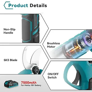 Акумуляторні ножиці для обрізки Діаметр різання 15-30 мм synthetic.ua - Фото 1