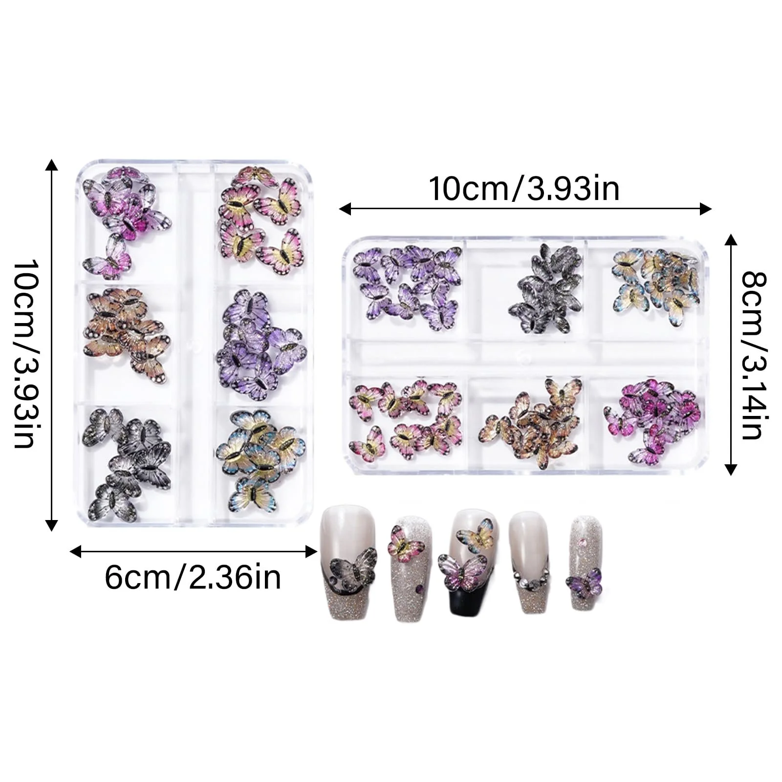 3D Стразы для ногтей-бабочек, 1 набор, фото №5
