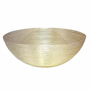 Миска Фруктовая kreatives Wohnen Круглая Диаметр 40 см Золотой - Фото 1