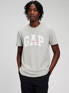 Футболка GAP V-LOGO ORIG ARCH 471777-06 Cерый XL - Фото 1