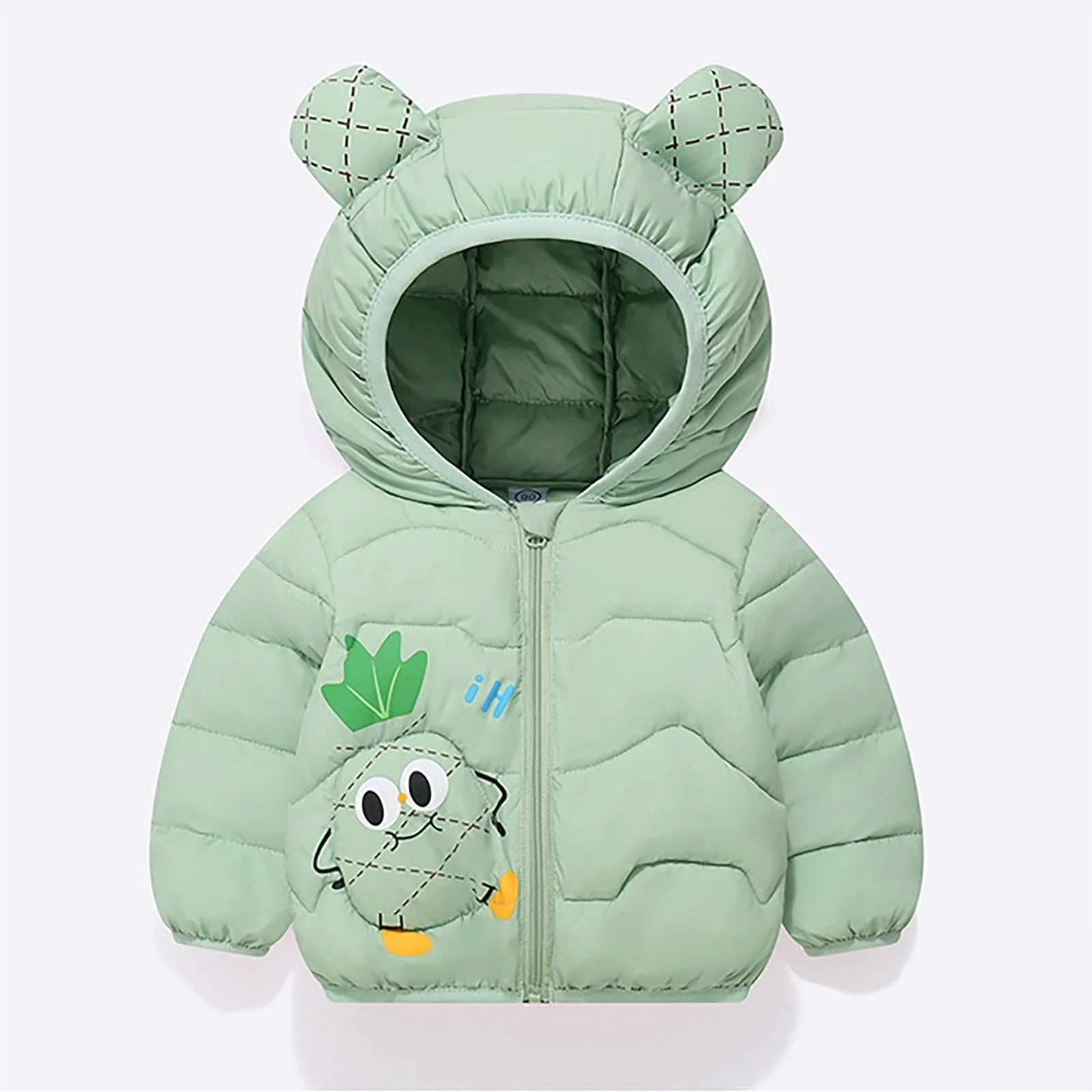 Унисекс Детский Теплый Пуховик Повседневная Пуховая Куртка Толстая Хлопковая Куртка Однотонное Зимнее Пальто Модная Детская Куртка Термо Пальто Переходная Куртка Ветрозащитная, фото №4