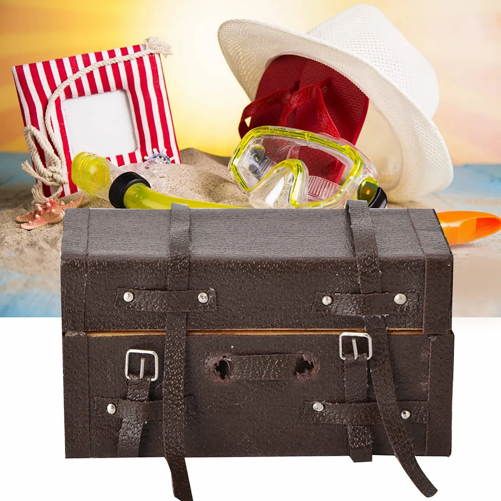 Кукольный дом VGEBY Винтажный с имитационным орнаментом 1:12 ПУ Leather Suitcase, фото №8 Кукольный дом VGEBY Винтажный с имитационным орнаментом 1:12 ПУ Leather Suitcase, фото №8