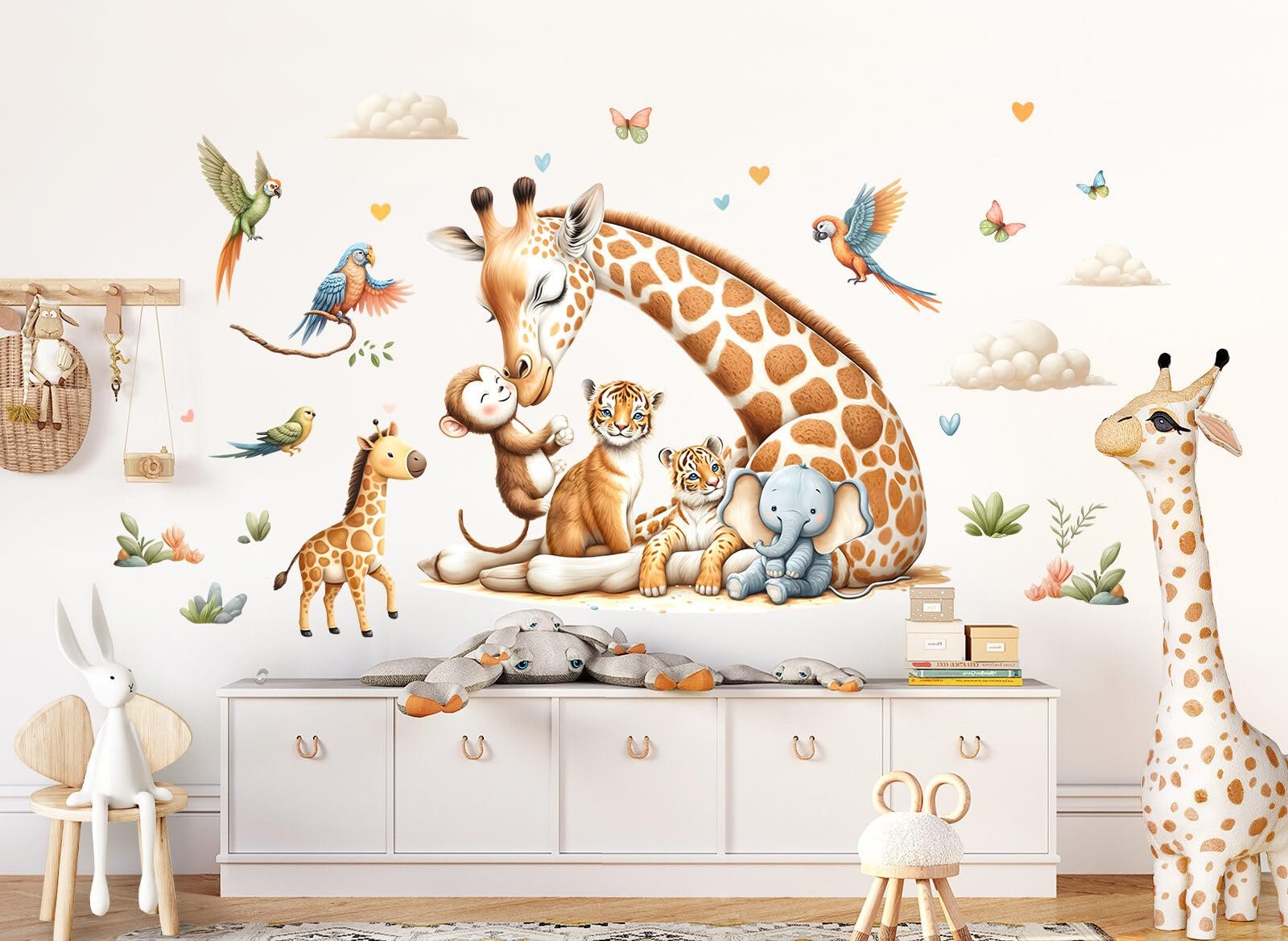 Наклейка на стену Little Deco DL5060 XL Safari Animals Giraffe Lion, фото №2