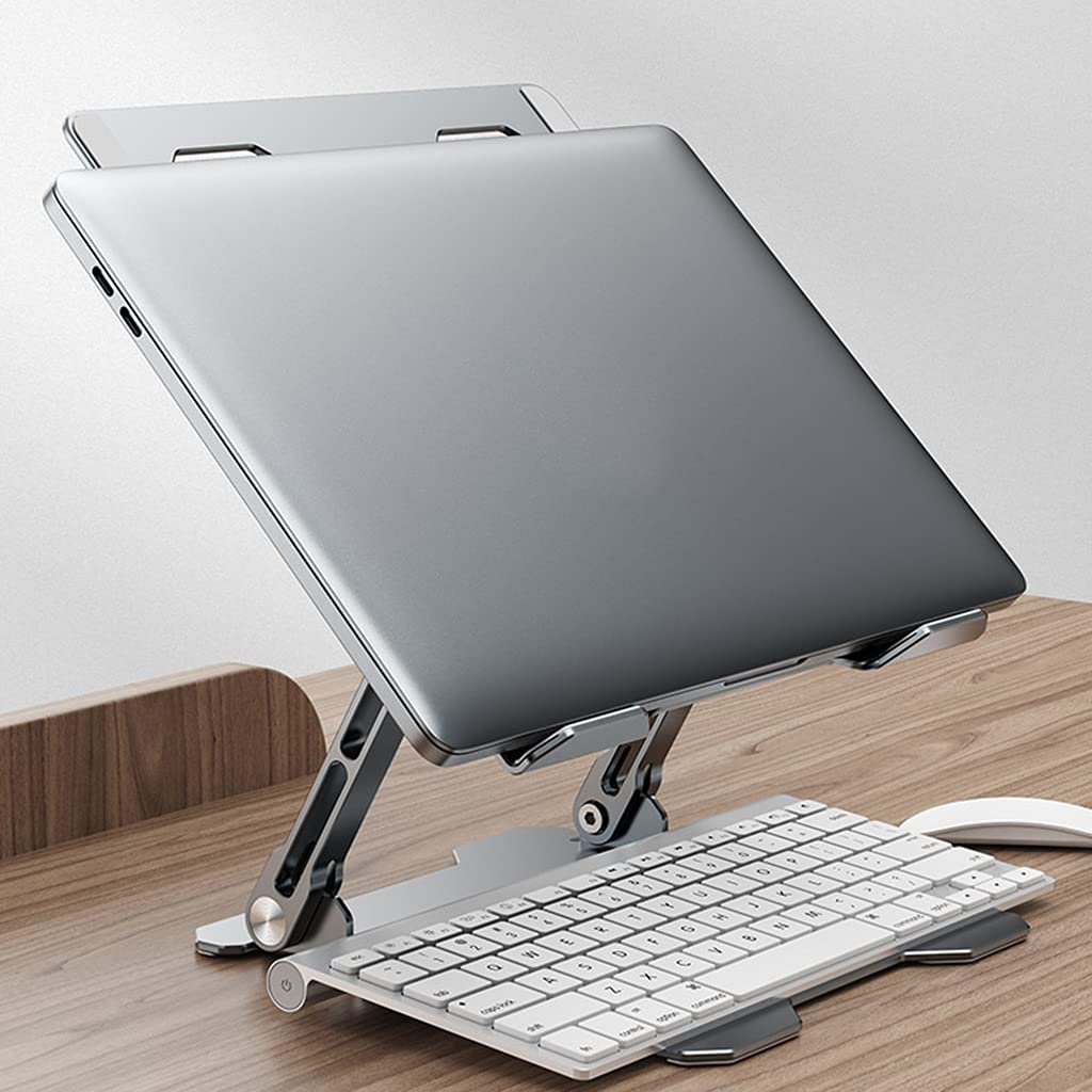 Регулируемая подставка для ноутбука портативная, многоугольная подставка для стола с отверстием для нагрева для подъема ноутбука, регулируемая по высоте подставка для ноутбука для стола, фото №6