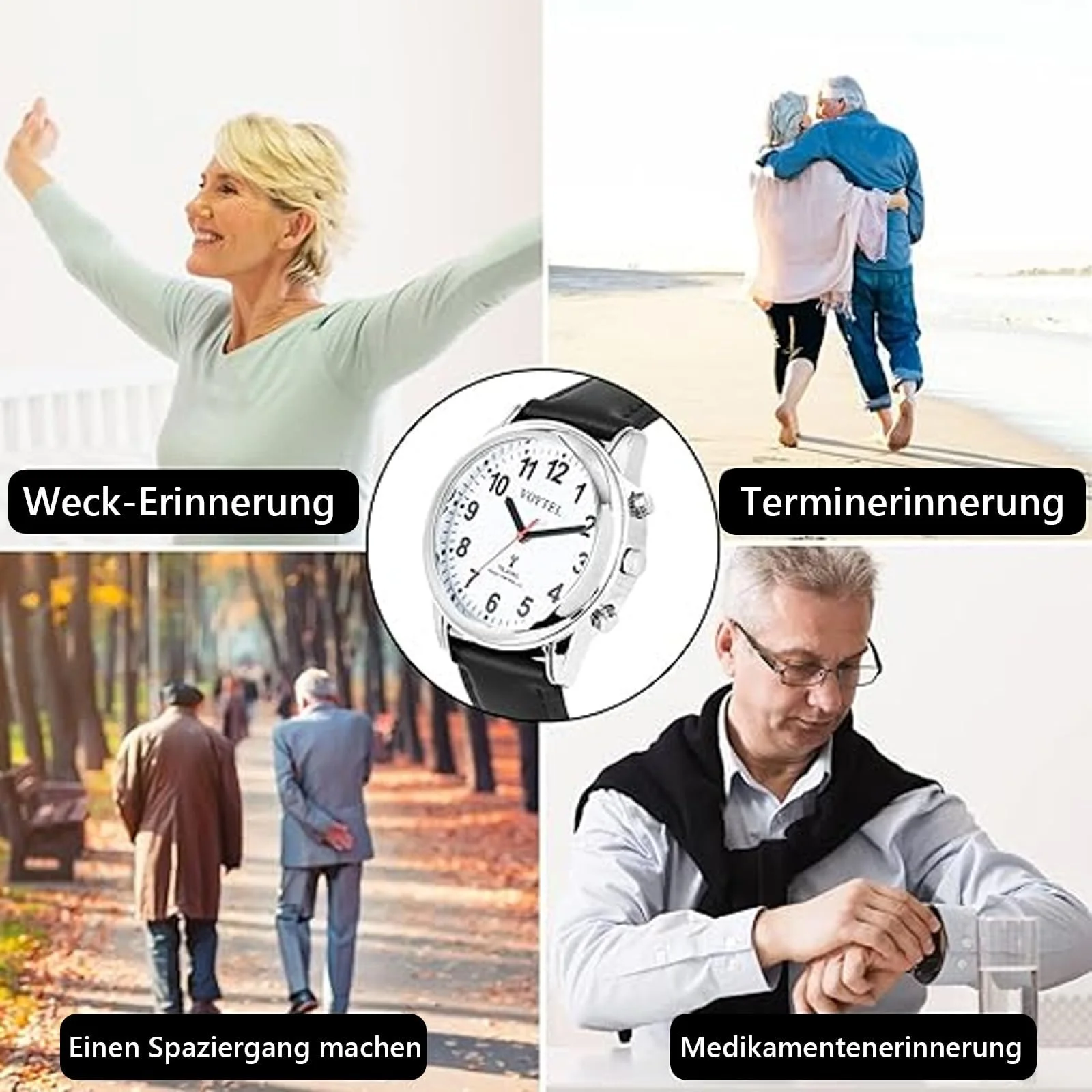 Годинник для чоловіків з голосовим сповіщенням MAUJOY I Індикація дати та часу, фото №7