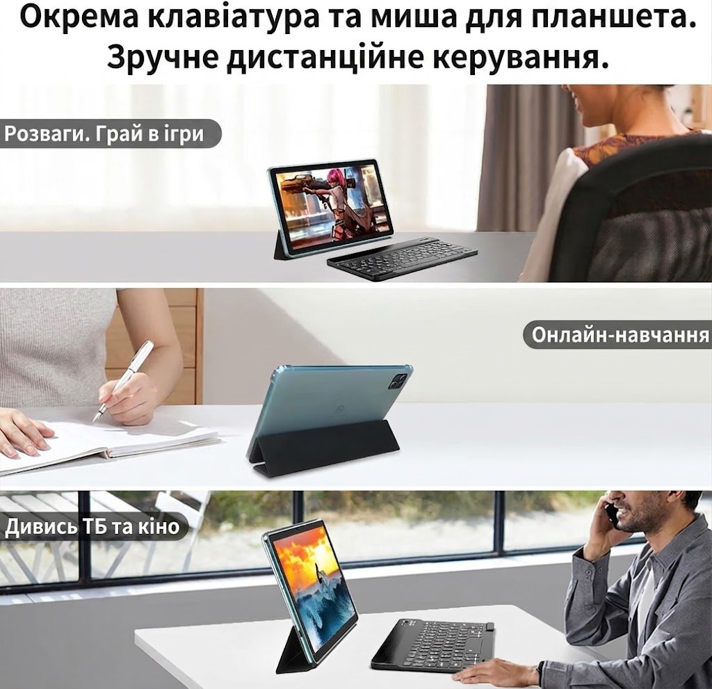 Планшет 10.1" PRITOM L10 4+4/128Gb 8 ядер Android 14 8000 mAh Блакитний, фото №5