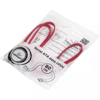 Кабель для передачи данных SATA III 0.8m Cablexpert (CC-SATAM-DATA90-0.8M), фото №4