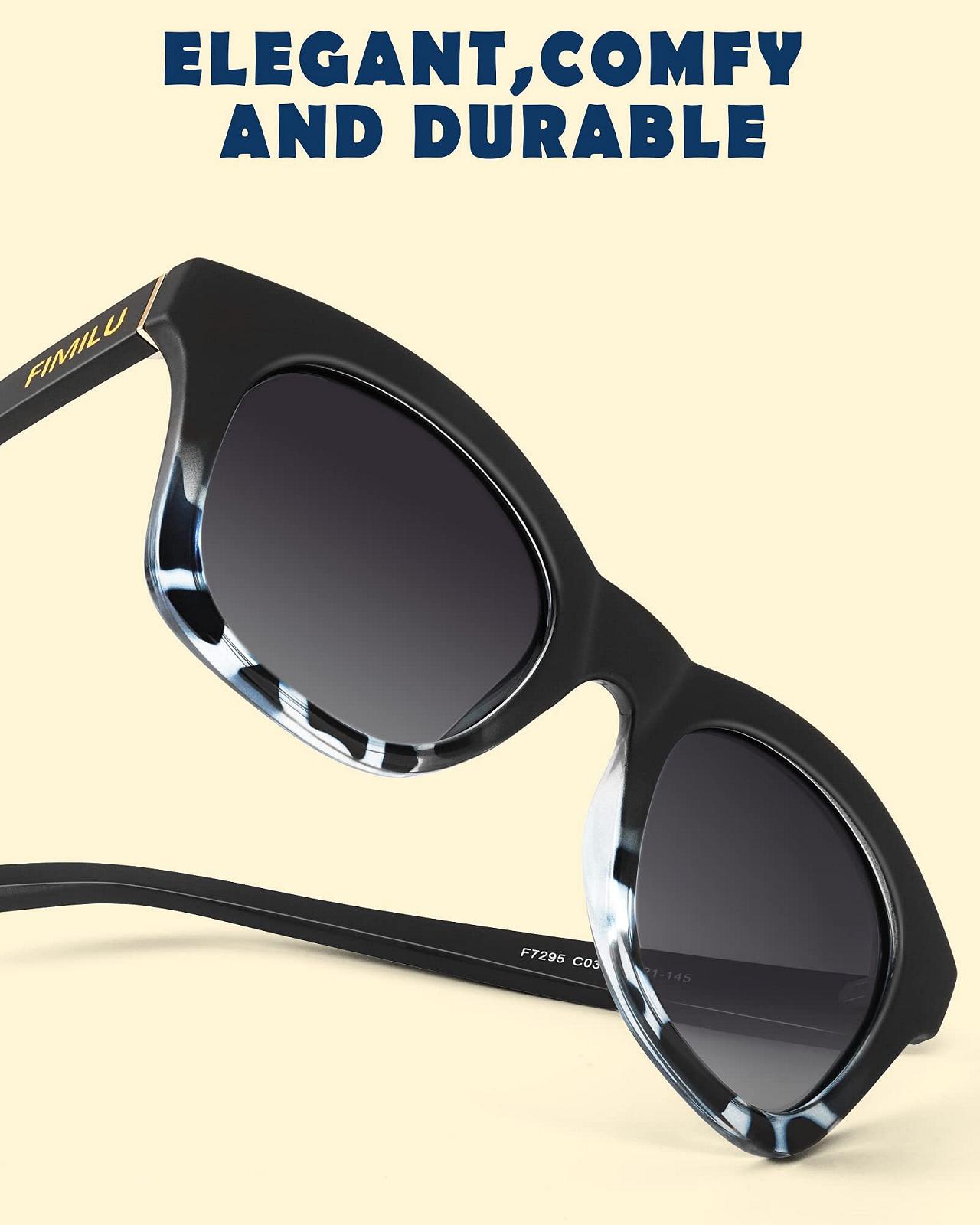 Сонцезахисні окуляри Жіночі FIMILU F7295 Поляризовані Градієнтні лінзи UV400 Захист Ретро Стиль, фото №4 Сонцезахисні окуляри Жіночі FIMILU F7295 Поляризовані Градієнтні лінзи UV400 Захист Ретро Стиль, фото №4