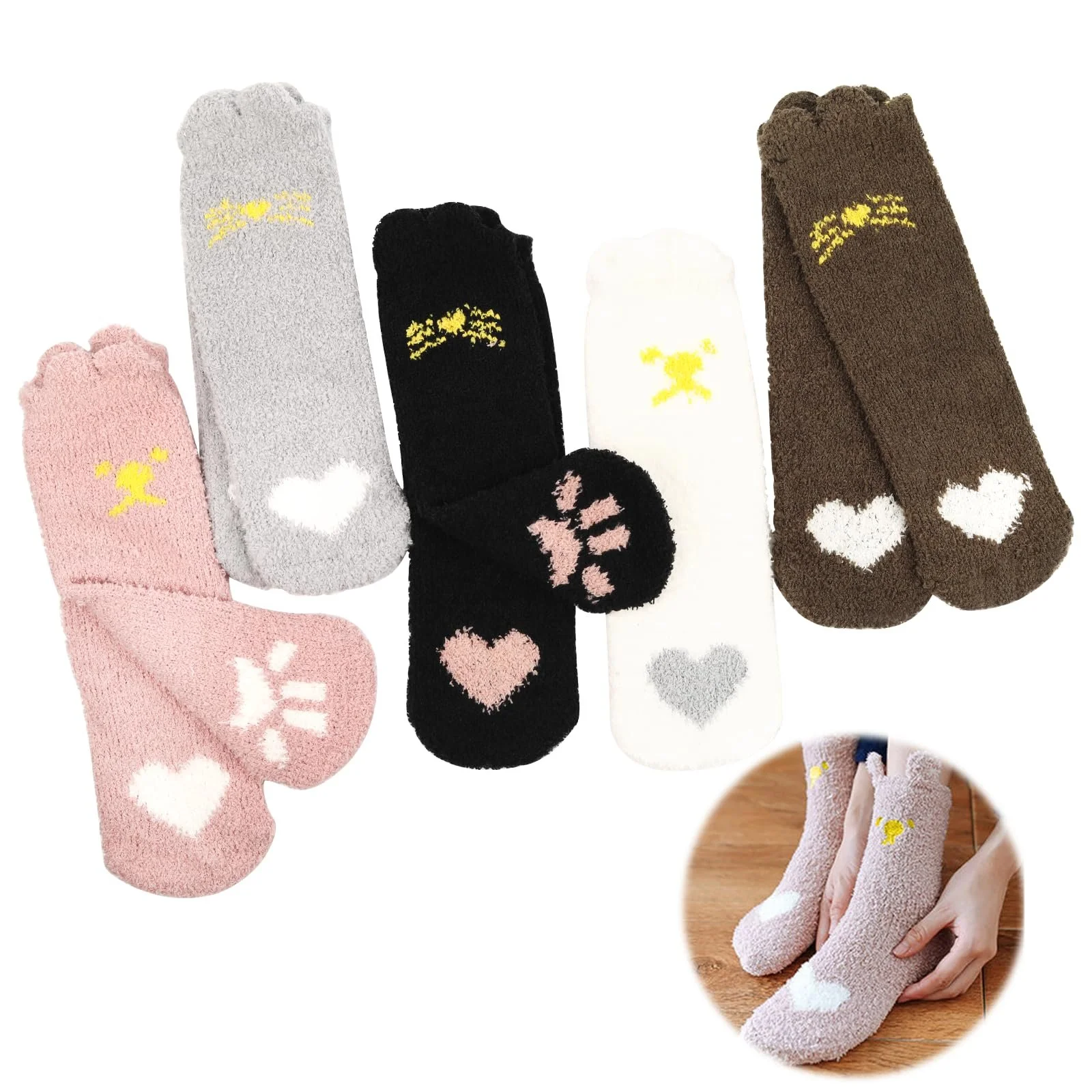 Носки Женские Теплые зимние носки для дома, многоцветные, 5 пар, фото №1 Носки Женские Теплые зимние носки для дома, многоцветные, 5 пар, фото №1