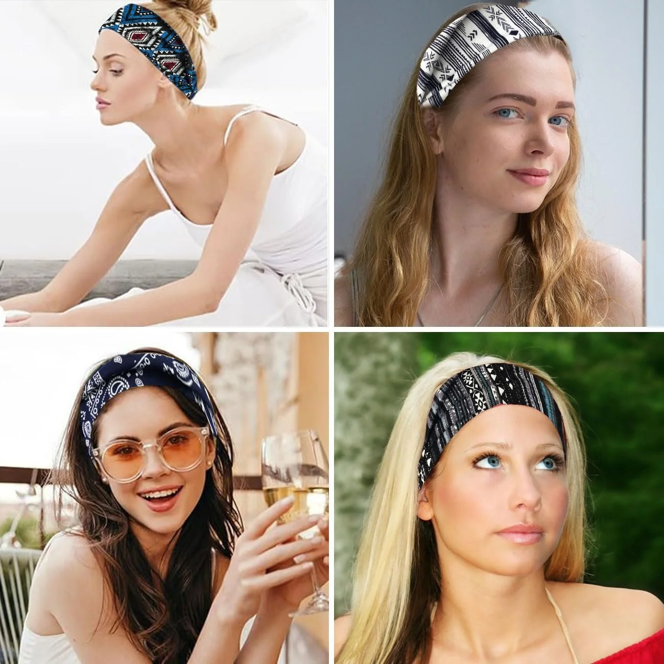 Пов'язка на голову Еластична в стилі бохо для жінок, фото №5 Пов'язка на голову Еластична в стилі бохо для жінок, фото №5
