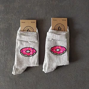 Жіночі молодіжні шкарпетки високі демісезонні сірі 36-40 розмір - Фото 1