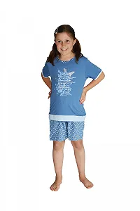 Комплект пижамный Normann Copenhagen Шорты с коротким рукавом для девочки с бабочкой 181 405 90 212 - Фото 1