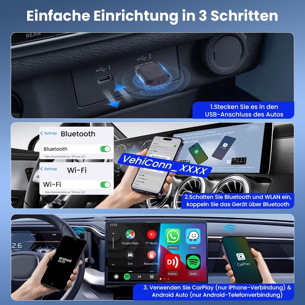 Адаптер Wireless CarPlay & Android Carlinkit 2025, беспроводное подключение, USB-A/Type-C, фото №8
