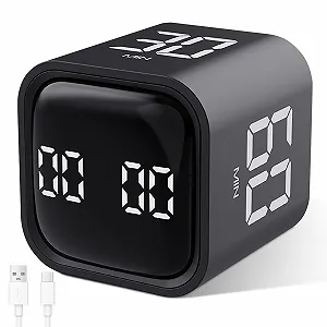Купить Таймер Cuteefun Pomodoro Rotating Cube 5/10/30/60 мин с вибрацией Черный - Фото 1 Таймер Cuteefun Pomodoro Rotating Cube 5/10/30/60 мин с вибрацией Черный - Фото 1